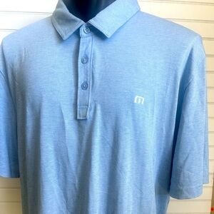 TRAVIS MATHEW mens size 3XL blue golf polo
